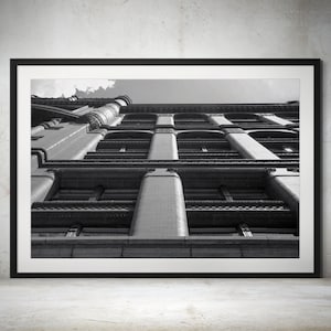 Chicago Rookery Building Facade Black and White Photography Print - Chicago Photography, Architecture Art, Historic Landmarks, Urban Decor