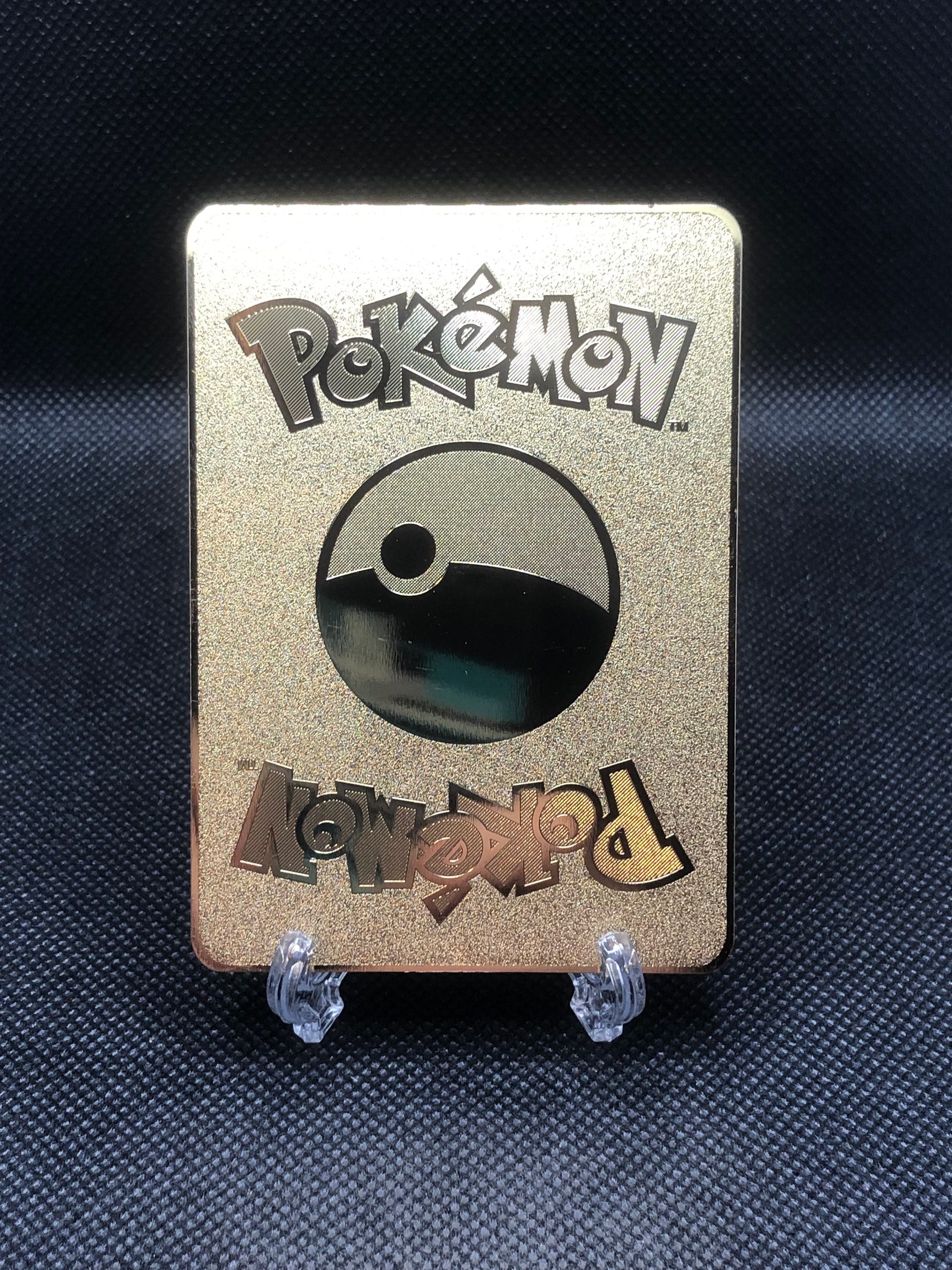 Gold Plated Pokemon Cards Mew V Gold Metal Etsy