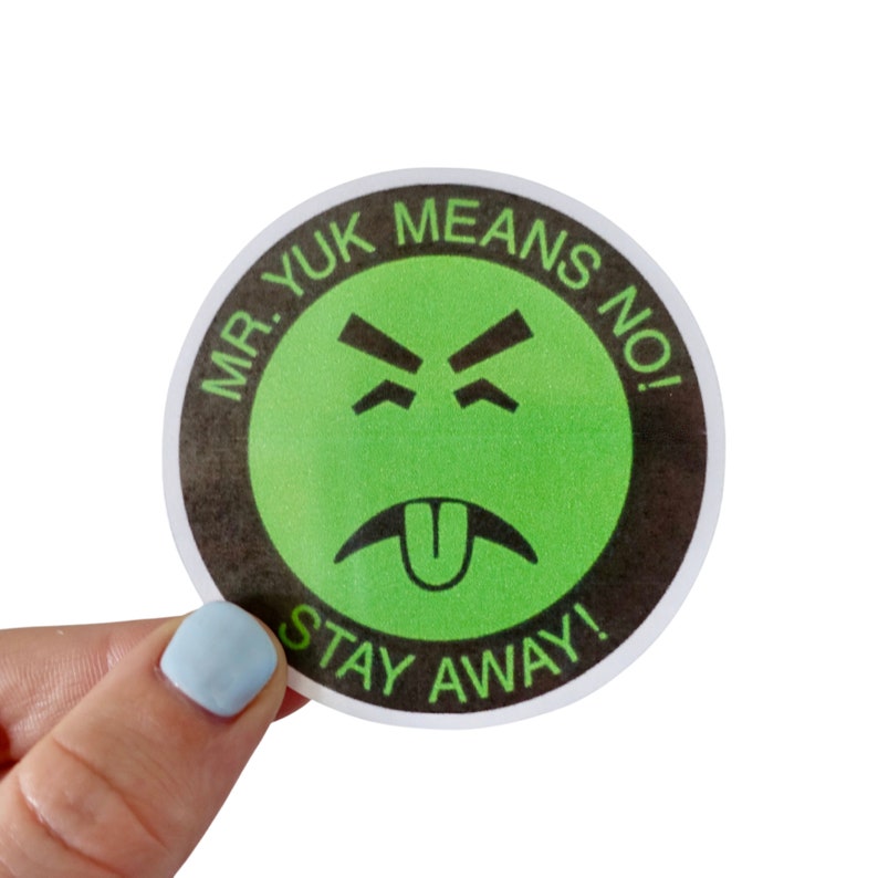 Mr Yuk Sticker 90s Baby Gifts Funny Laptop Sticker Green - Etsy