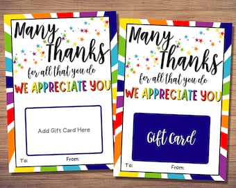 Appreciation Gift Card Holder, Teacher Appreciation Gift Card, Nurse Appreciation, Administrative Professional's Day, Employee Appreciation