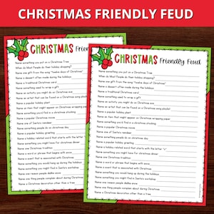 Christmas Friendly Feud Game, Holiday Friendly Feud, Christmas Trivia Game, Office Holiday Party Game, Christmas Party Game