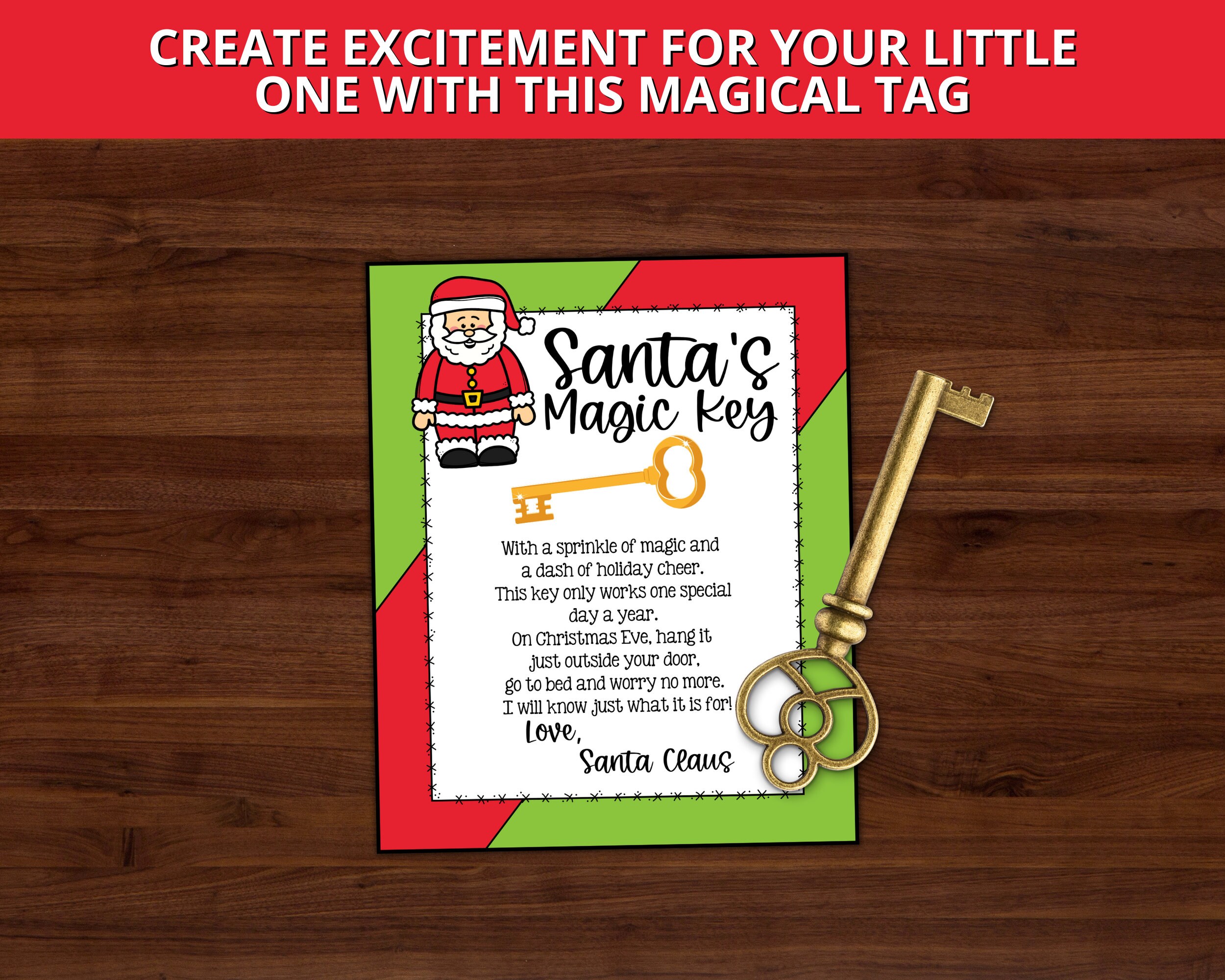 Santa's Magic Key Printable, Christmas Eve Traditions, - Etsy