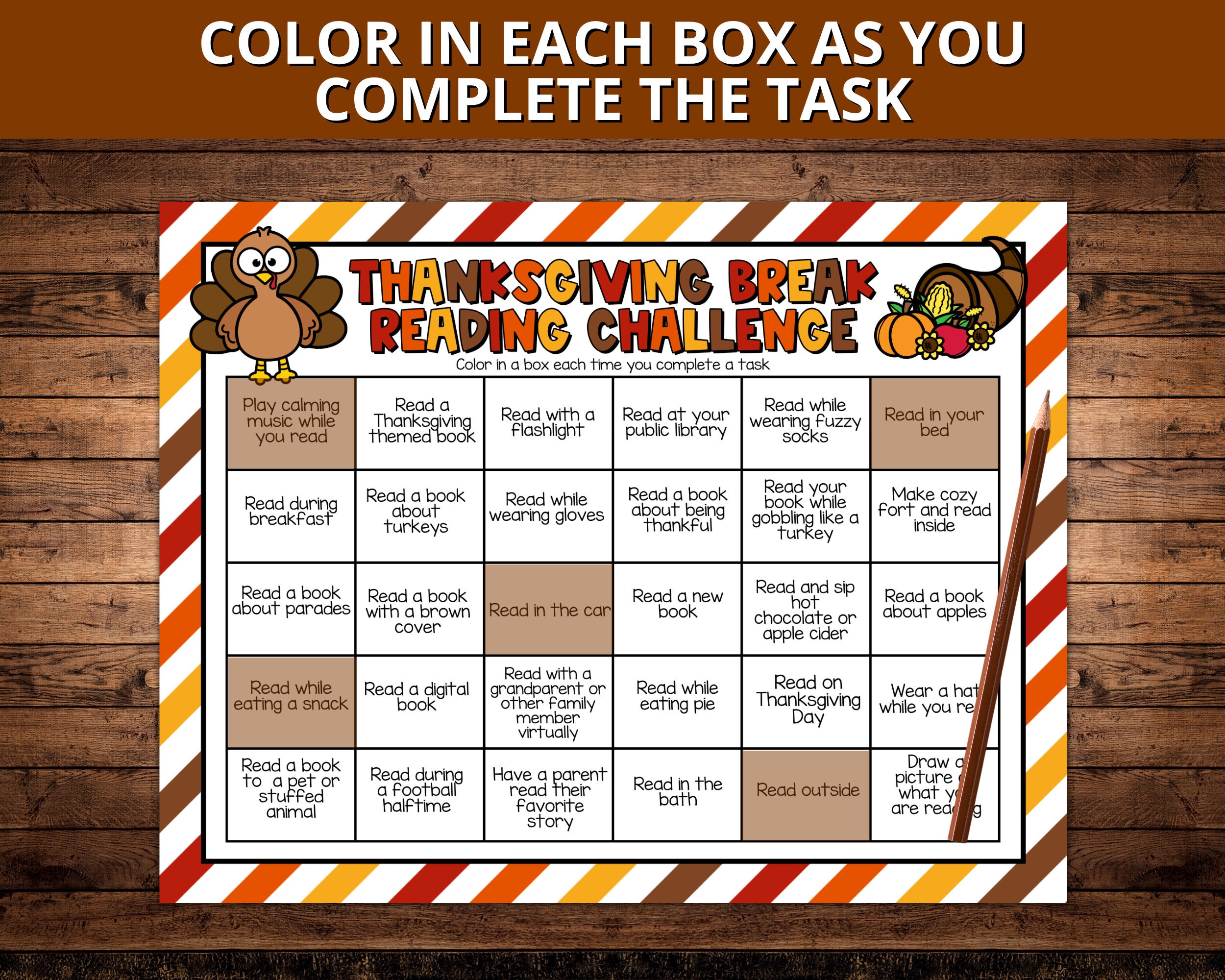 Library Thanksgiving Break Activities Reading Comprehension Mystery Game