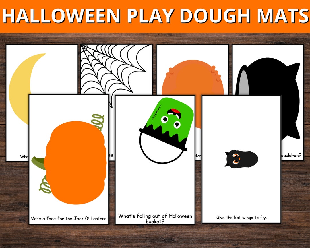 Halloween Play Dough Mats Printable Play Dough Mats