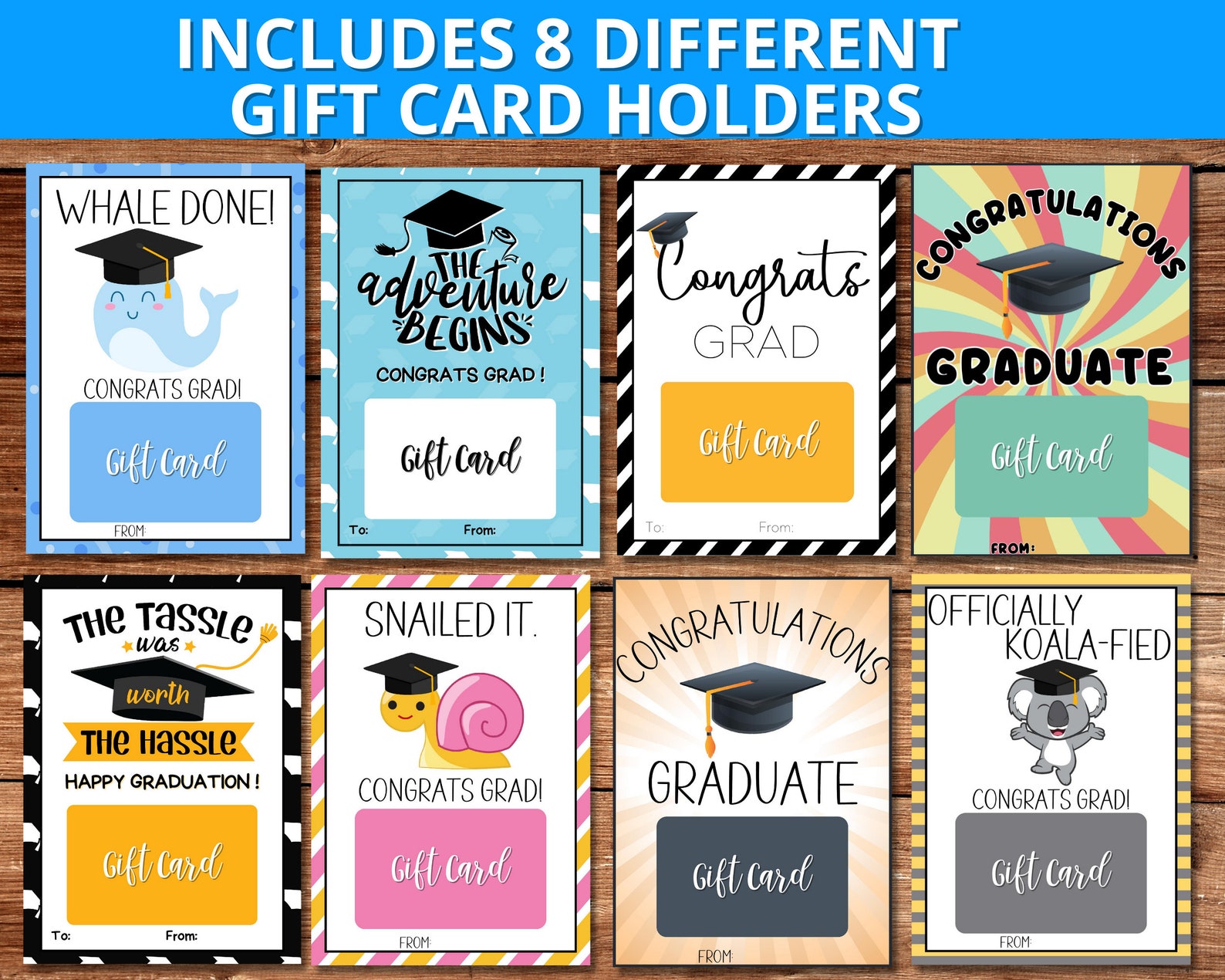 Graduation Gift Card Holder Bundle, College Graduation Gift, High ...