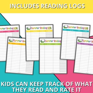 Summer Reading Challenge for Kids, Reading Printable Activities ...