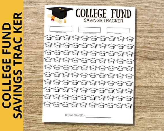 College Fund Savings Challenge Tracker College Fund Saving | Etsy