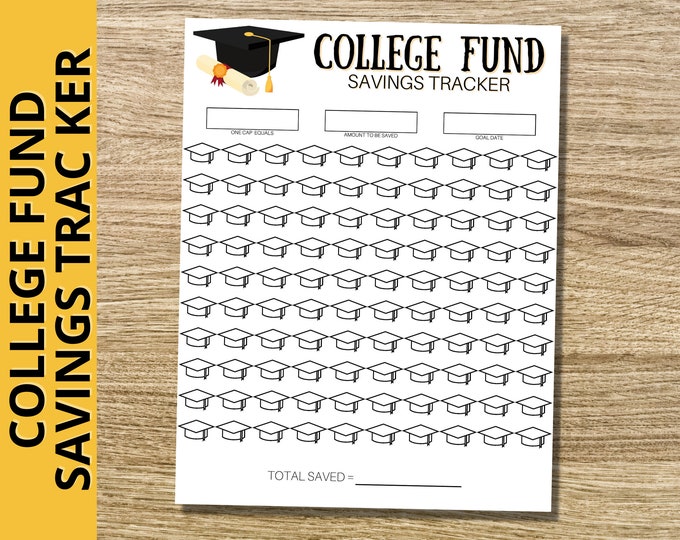 College Fund Savings Challenge Tracker College Fund Saving - Etsy