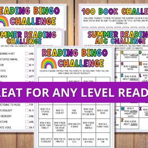 Summer Reading Challenge for Kids Reading Printable - Etsy