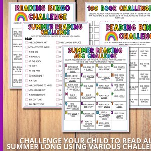 Summer Reading Challenge for Kids Reading Printable - Etsy