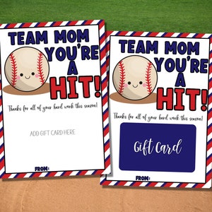 Baseball-Team Mutter Geschenk, Team Mutter Danke Geschenk, Baseball Geschenk zum Saisonende, Wertschätzung für Teameltern