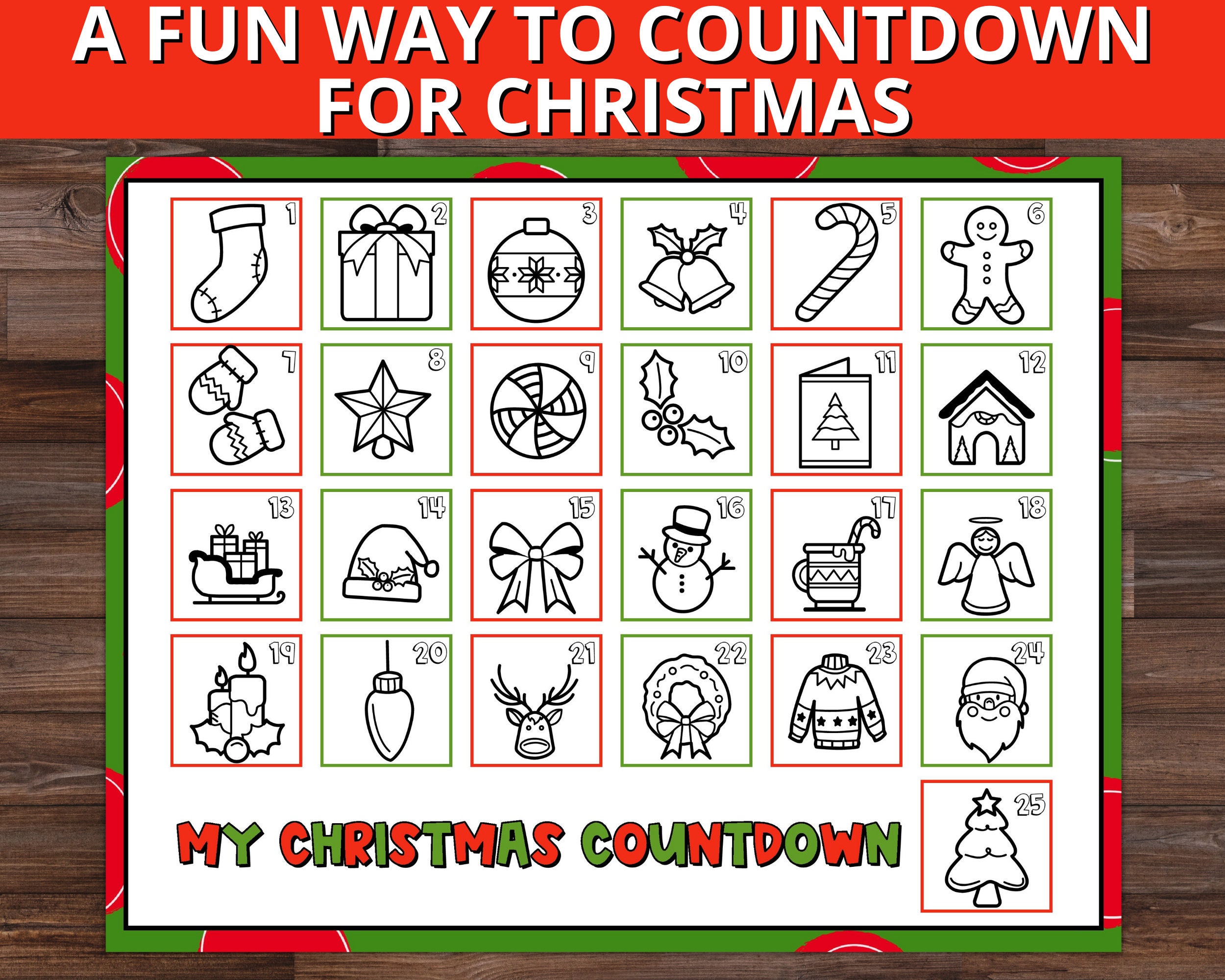 Fabric Christmas Calendar Countdown