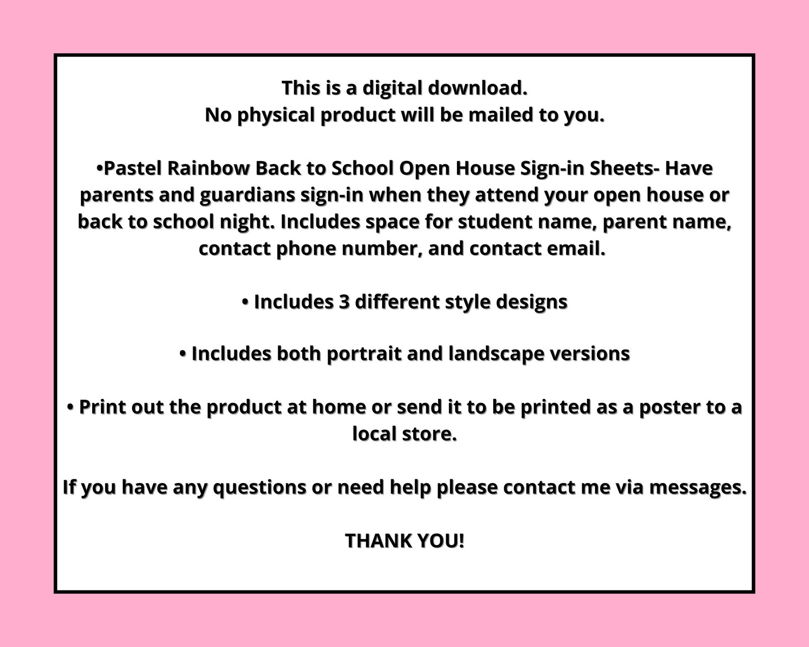 Pastel Rainbow Back to School Open House Sign in Sheet, Meet the ...