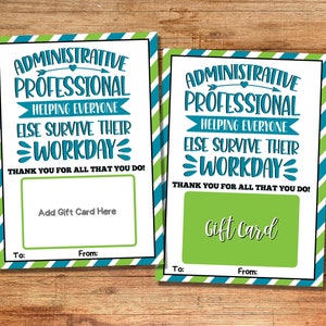 Administrative Professionals Day Gift Tag, Administrative Professional&#39;s Day Gift Card Holder, Administrative Professionals Day Gifts