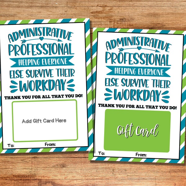 Administrative Professionals Day Gift Tag, Administrative Professional's Day Gift Card Holder, Administrative Professionals Day Gifts