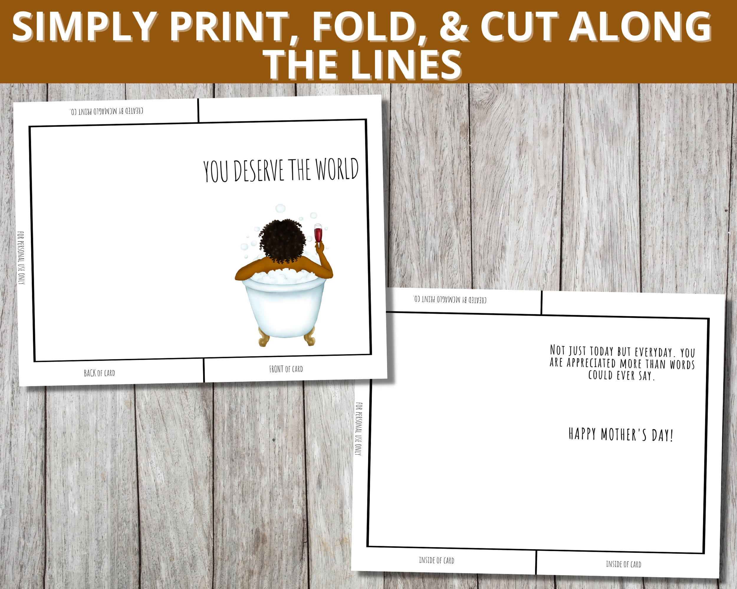 African American Mother's Day Card, Printable Mother's Day Card - Etsy