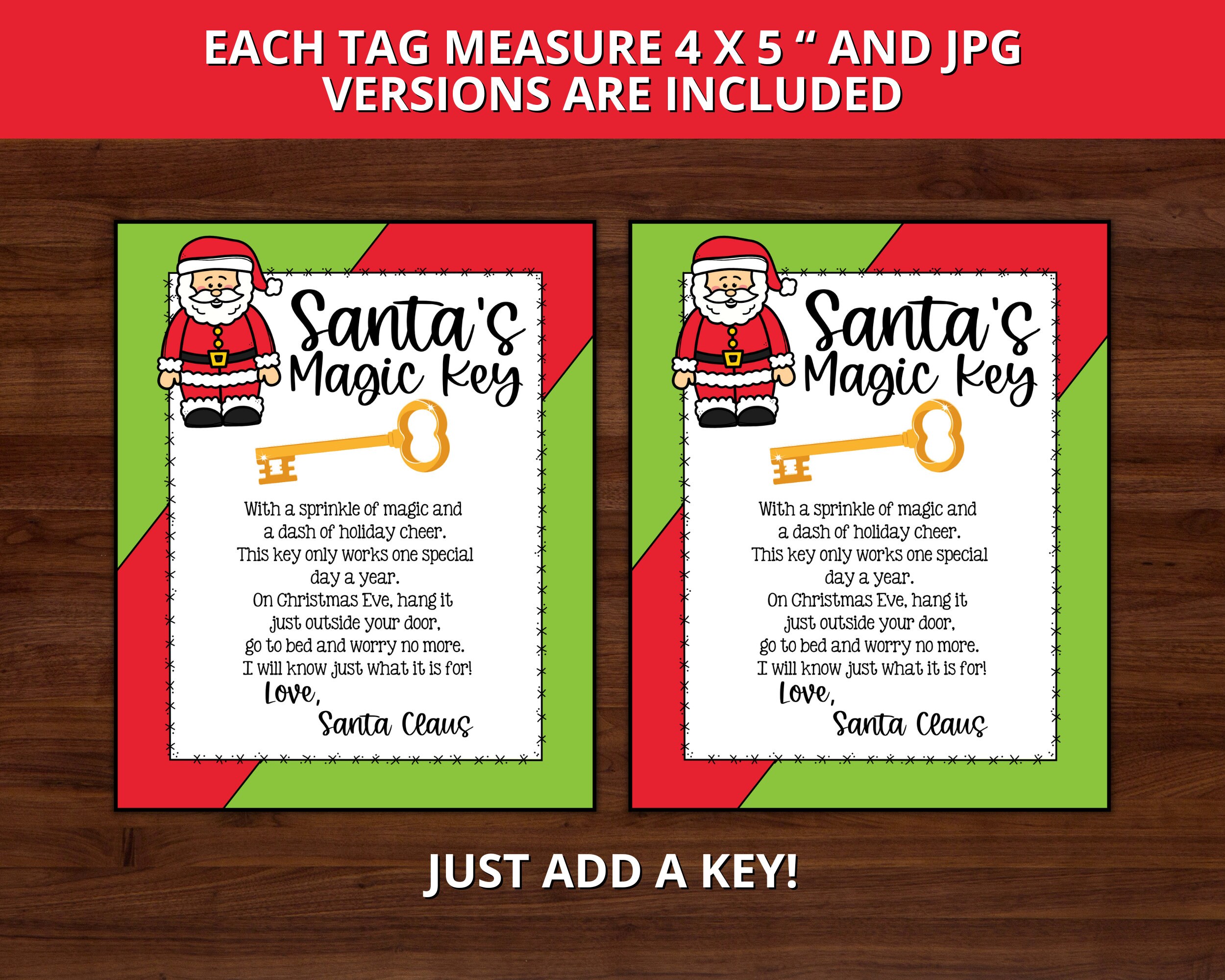 Santa's Magic Key Printable, Christmas Eve Traditions, - Etsy