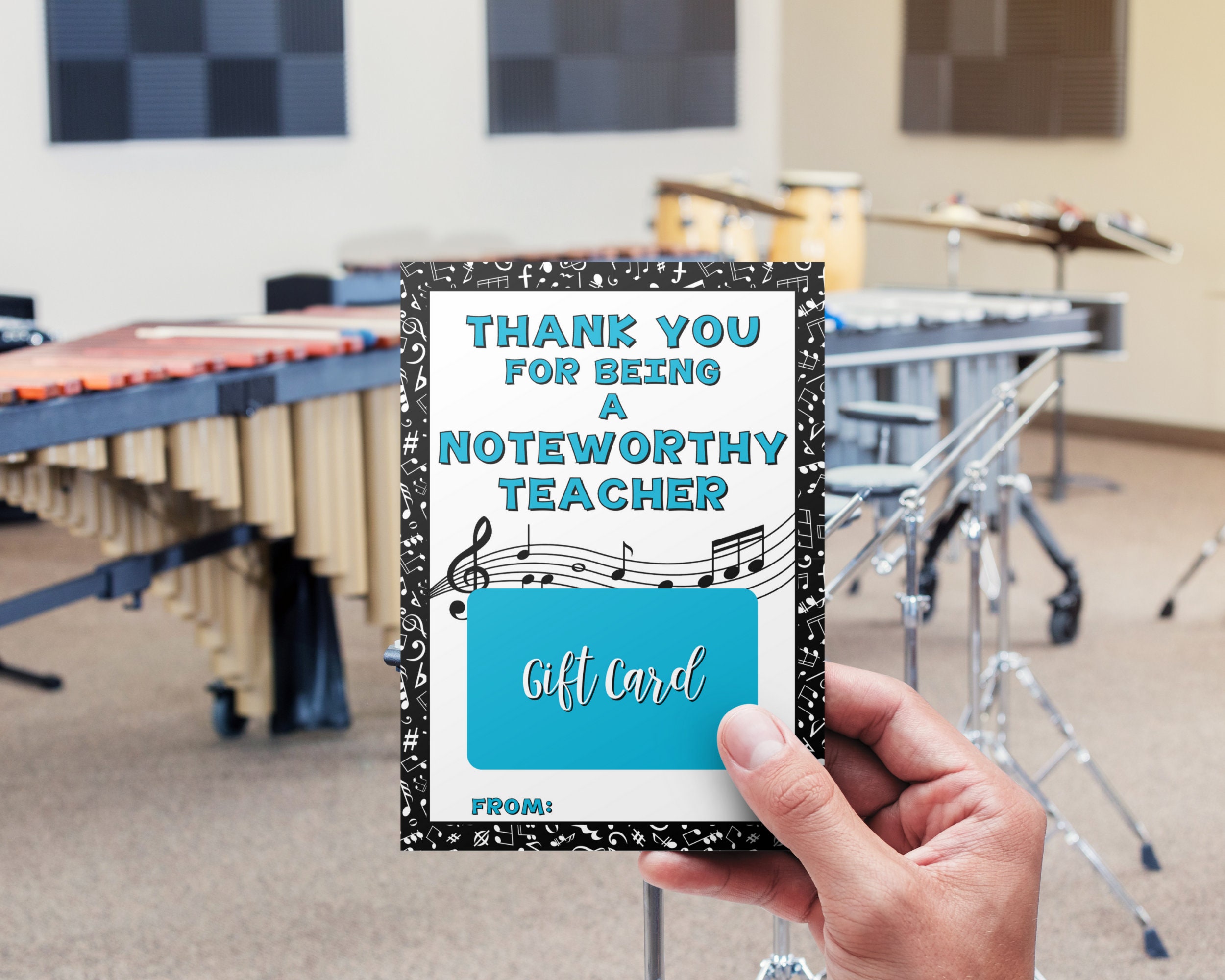 Music Teacher Appreciation Gift Card Holder Music Teacher Etsy