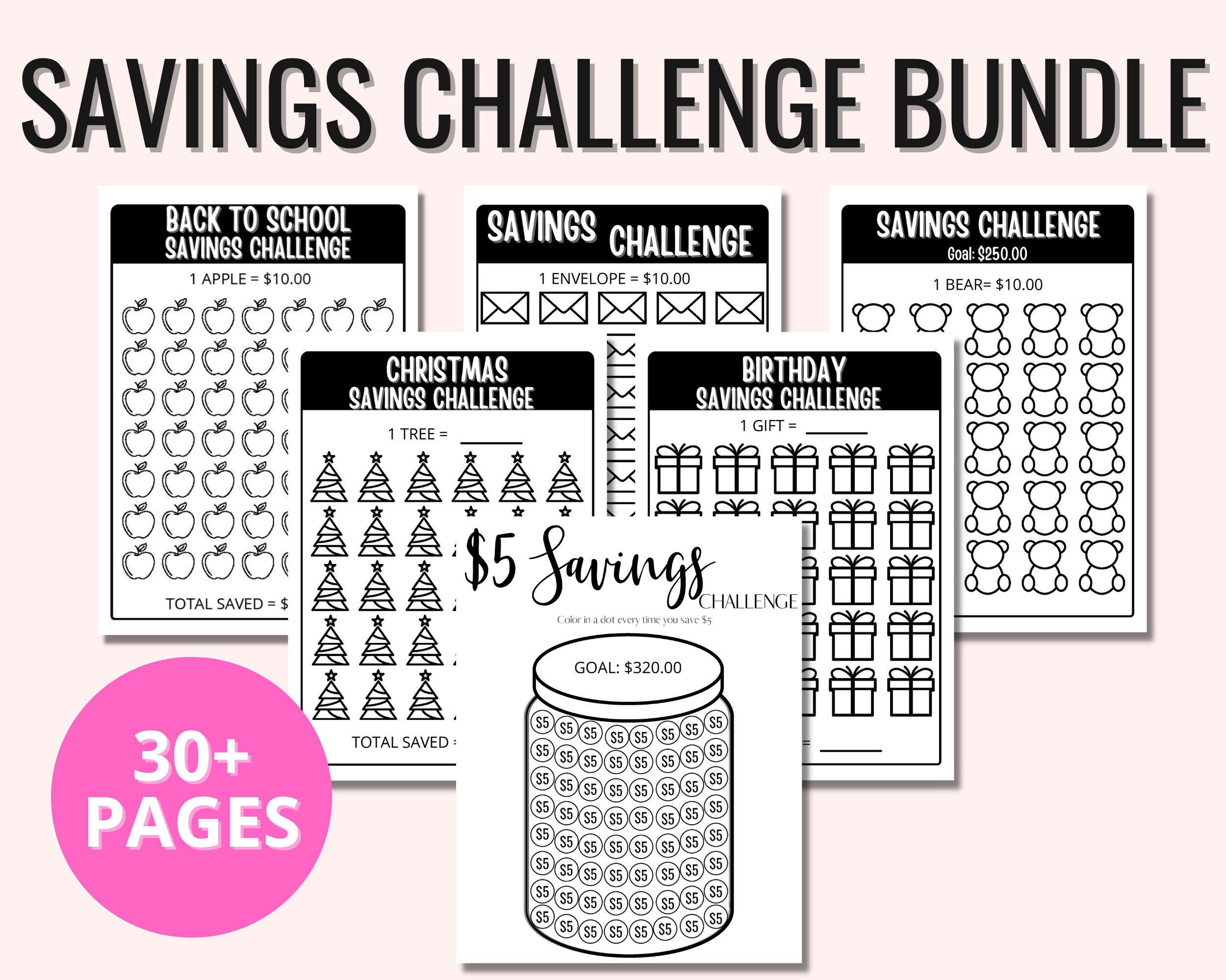 Mini Savings Challenge Printable A6 Savings Challenge - Etsy
