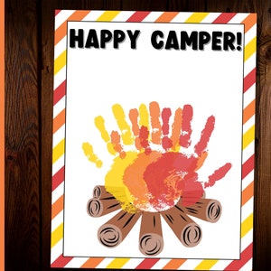 Summer Hand Print Art Keepsake, Summer Activities for Kids, Summer-themed Daycare Crafts, Printable Summer Crafts