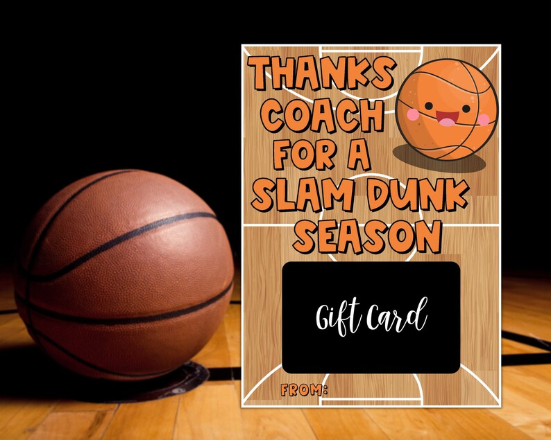 Basketball Coach Gift Card Holder Coach Thank You Gift Etsy