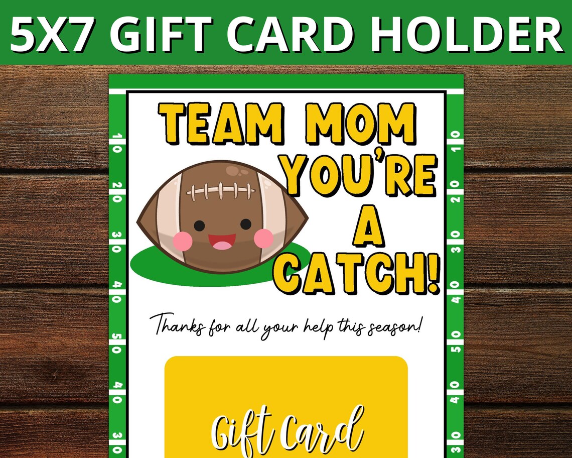 Football Team Mom Gift Team Mom Thank You Gift Football End Etsy