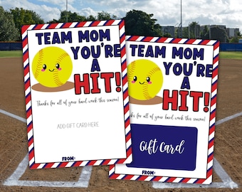 Cadeau pour maman de l'équipe de softball, cadeau de remerciement pour maman de l'équipe, cadeau de fin de saison de softball, appréciation des parents de l'équipe