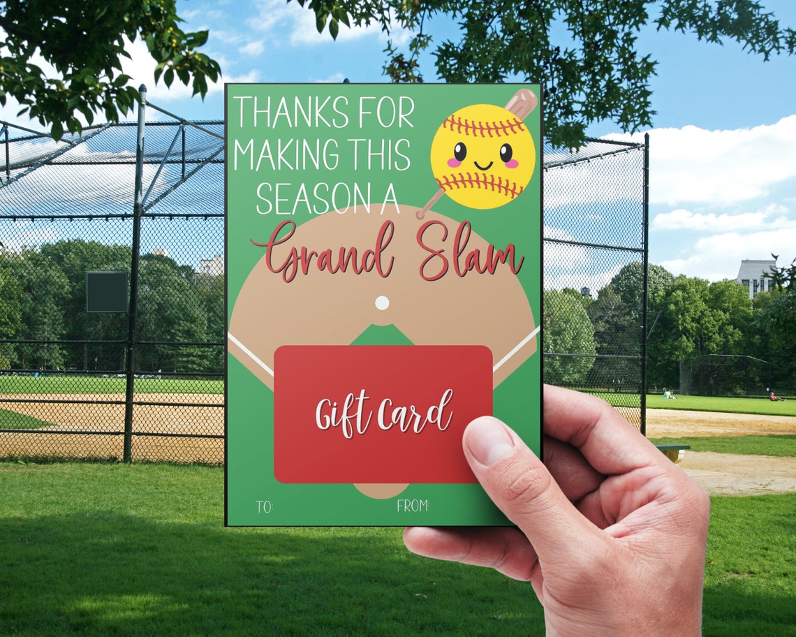 Softball Coach Gift Card Holder Coach Thank You Gift Etsy