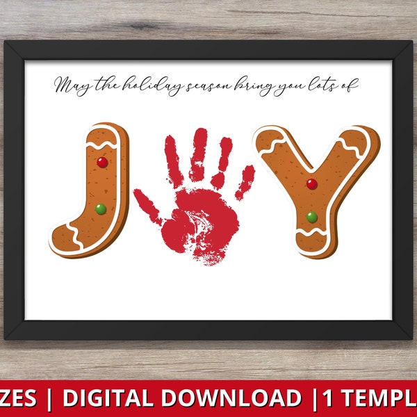 Christmas Handprint Art, Holiday Handprint Keepsake, Toddler Preschool Craft, Daycare Handprint Art for Christmas