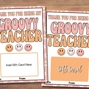 End of the School Year Gift Card Holder Printable, Groovy Teacher ...