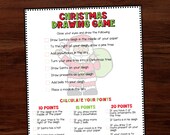 Christmas Drawing Game, Office Holiday Party Game, Christmas Family Game, Christmas Drawing Challenge