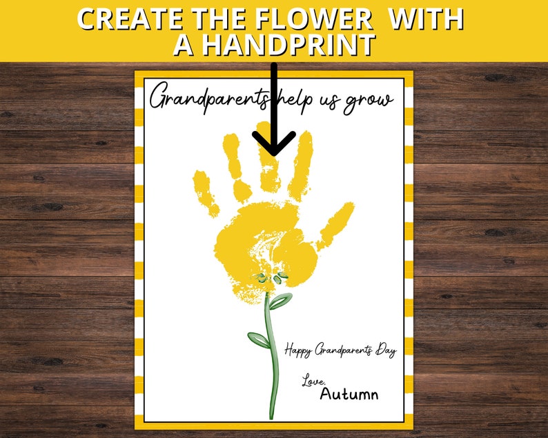 Grandparents Day Handprint Art, Grandparents Day Keepsake, Daycare