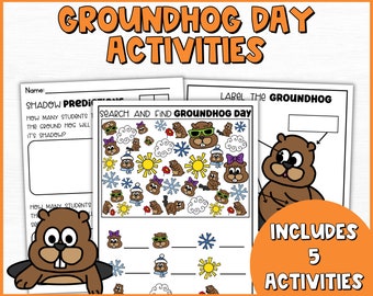 Groundhogs Day Activity, February 2nd Printables, Printable Groundhog Day Activities