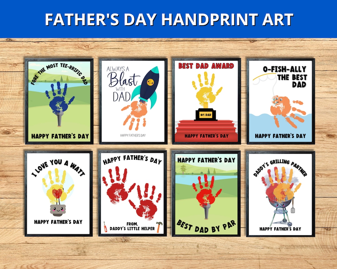 Father's Day Handprint Art, Father's Day Handprint Keepsake