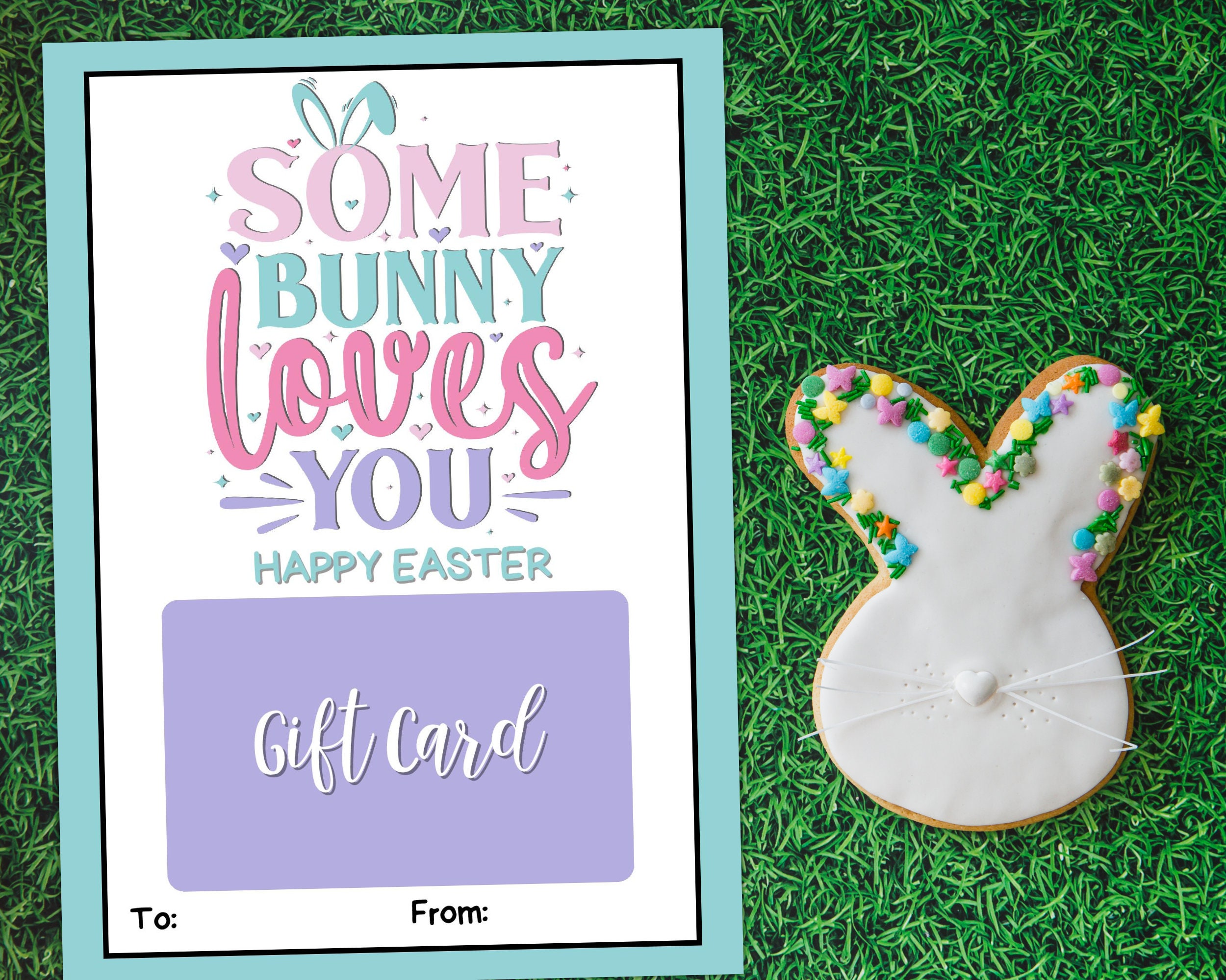 Easter Bunny Gift Card Holder Printable, Easter Gift Basket Filler