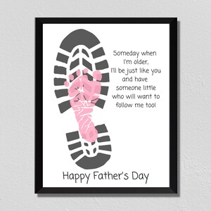 Vatertag Fußabdruck Kunst Andenken, Geschenk für Papa von Kindern, druckbare Vatertagskarte, DIY Geschenk für Papa, Kind gemacht Vatertagsgeschenk