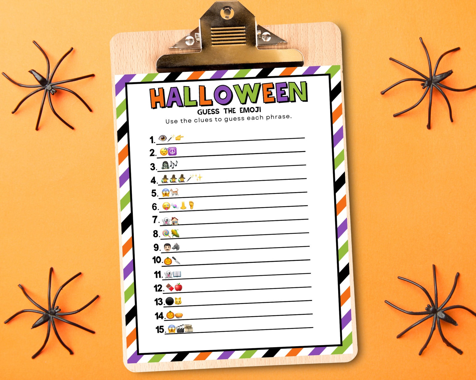 Halloween Guess the Emoji Game Halloween Activities - Etsy