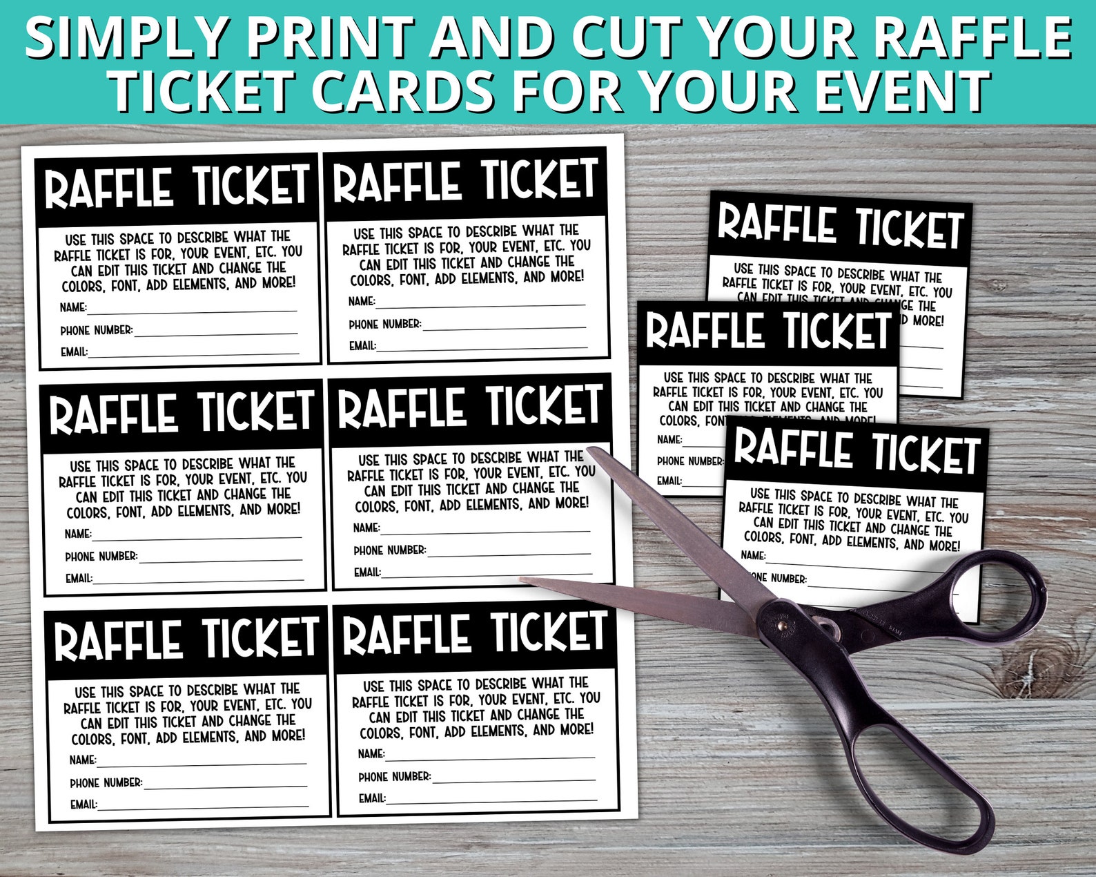 Editable Raffle Ticket Template Printable Raffle Ticket Etsy Editable Raffle Ticket Template Printable Raffle Ticket Etsy