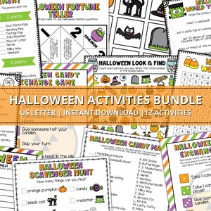 Halloween Party Games for Adults and Kids, Halloween Scavenger Hunt, Halloween Printable Party Games for Kids