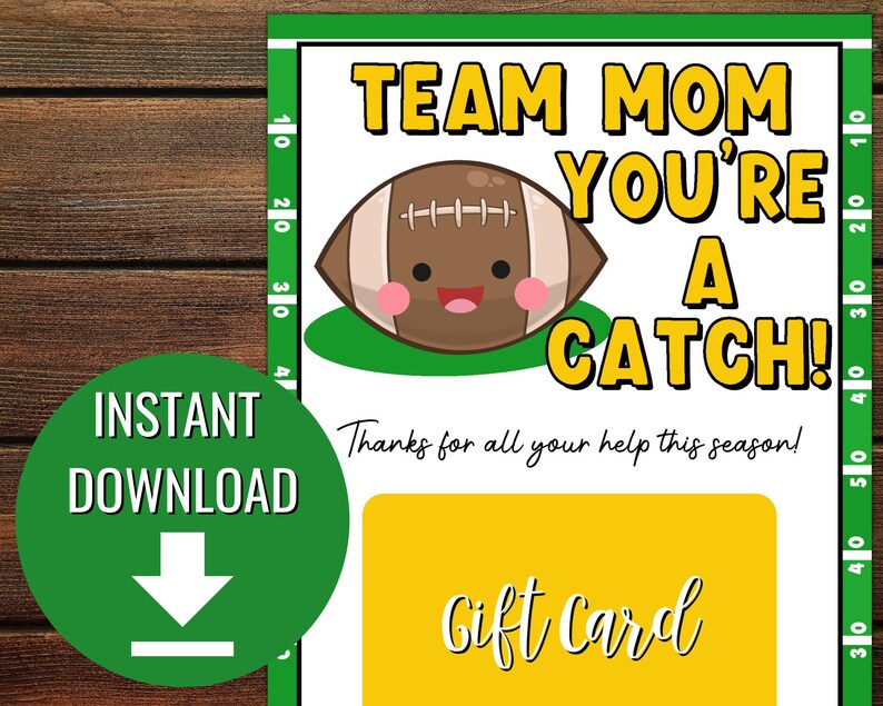 Football Team Mom Gift Team Mom Thank You Gift Football End Etsy