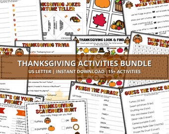 Thanksgiving Games and Activities, Thanksgiving Party Game, Fun Thanksgiving Activities