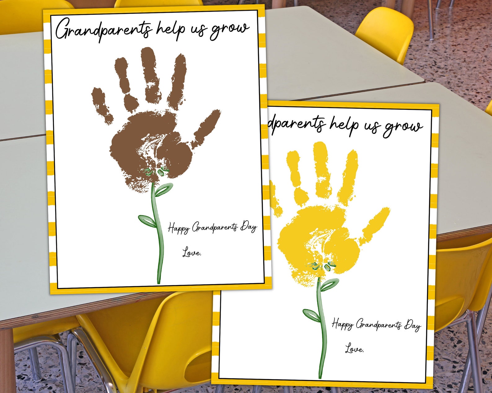 Grandparents Day Handprint Art, Grandparents Day Keepsake, Daycare