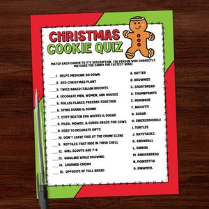 Weihnachtsplätzchen-Quiz, Weihnachtsplätzchen-Match-Spiel, Weihnachtsfeier-Aktivität für Kinder, Match the Cookie-Spiel, Kinder-Klassenzimmer-Urlaubsspiel