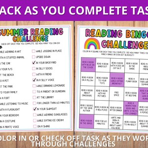 Summer Reading Challenge for Kids Reading Printable - Etsy