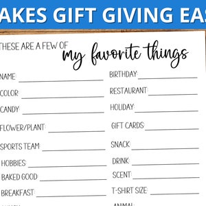Employee Favorite Things Survey, Co-worker All About Me List, Employee ...