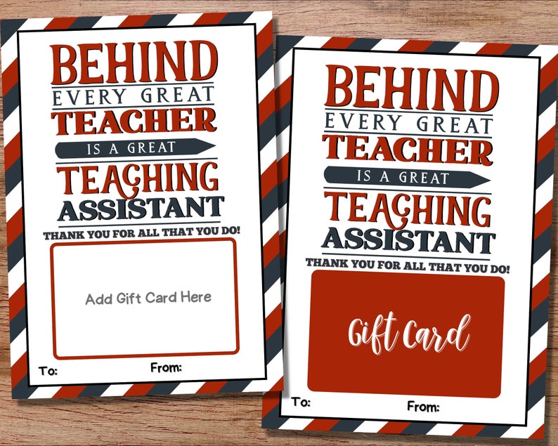 Paraprofessional Appreciation Week Gift Card Holder Printable Etsy