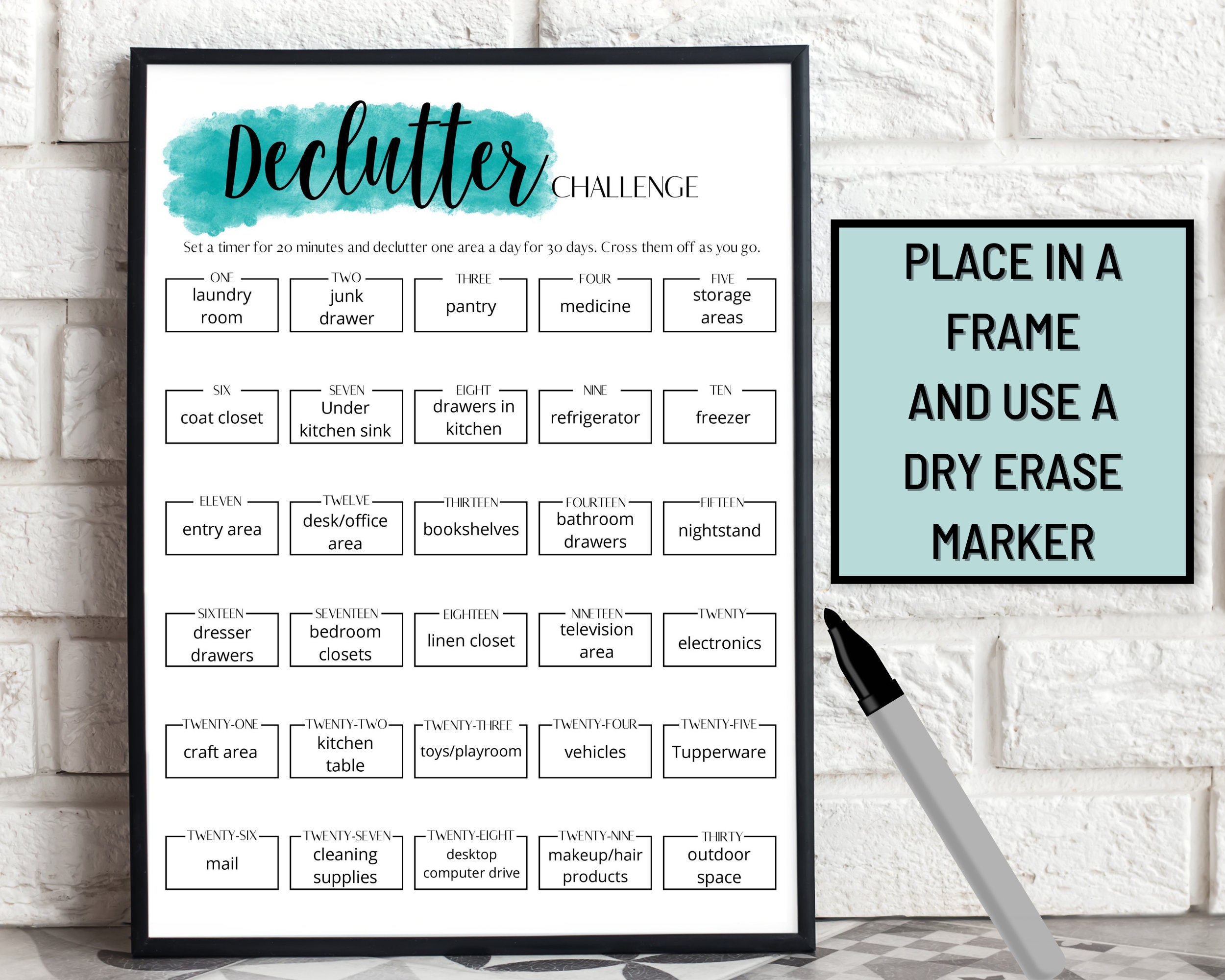 Declutter Challenge Printable Declutter Tracker Home Cleaning - Etsy