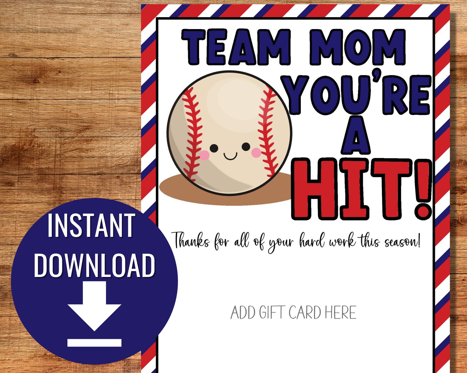 Baseball Team Mom Gift Team Mom Thank You Gift Baseball End Etsy