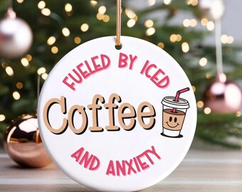 Adorno de café, regalo de Navidad para amantes del café, intercambio de adornos