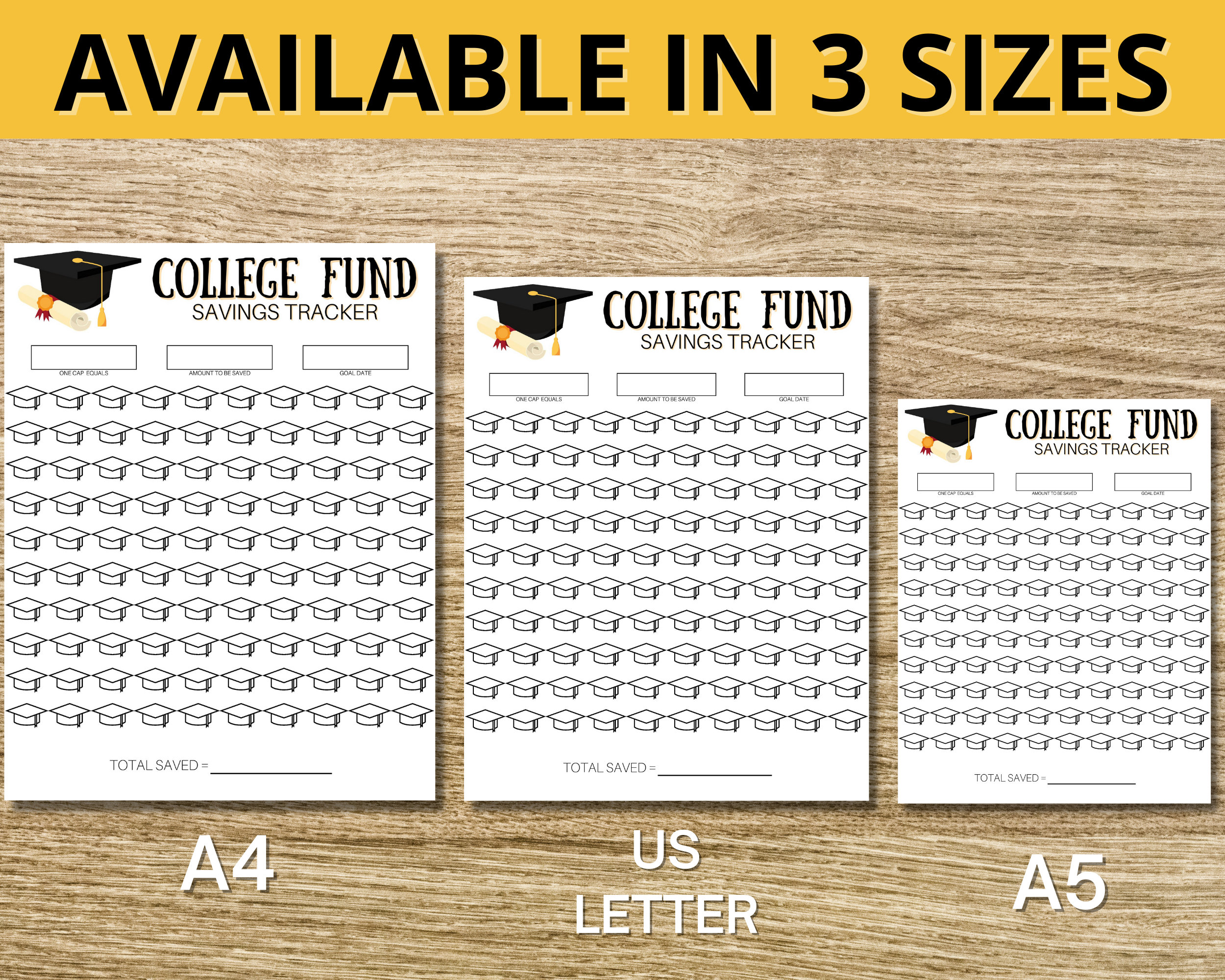 College Fund Savings Challenge Tracker, College Fund Saving Template ...